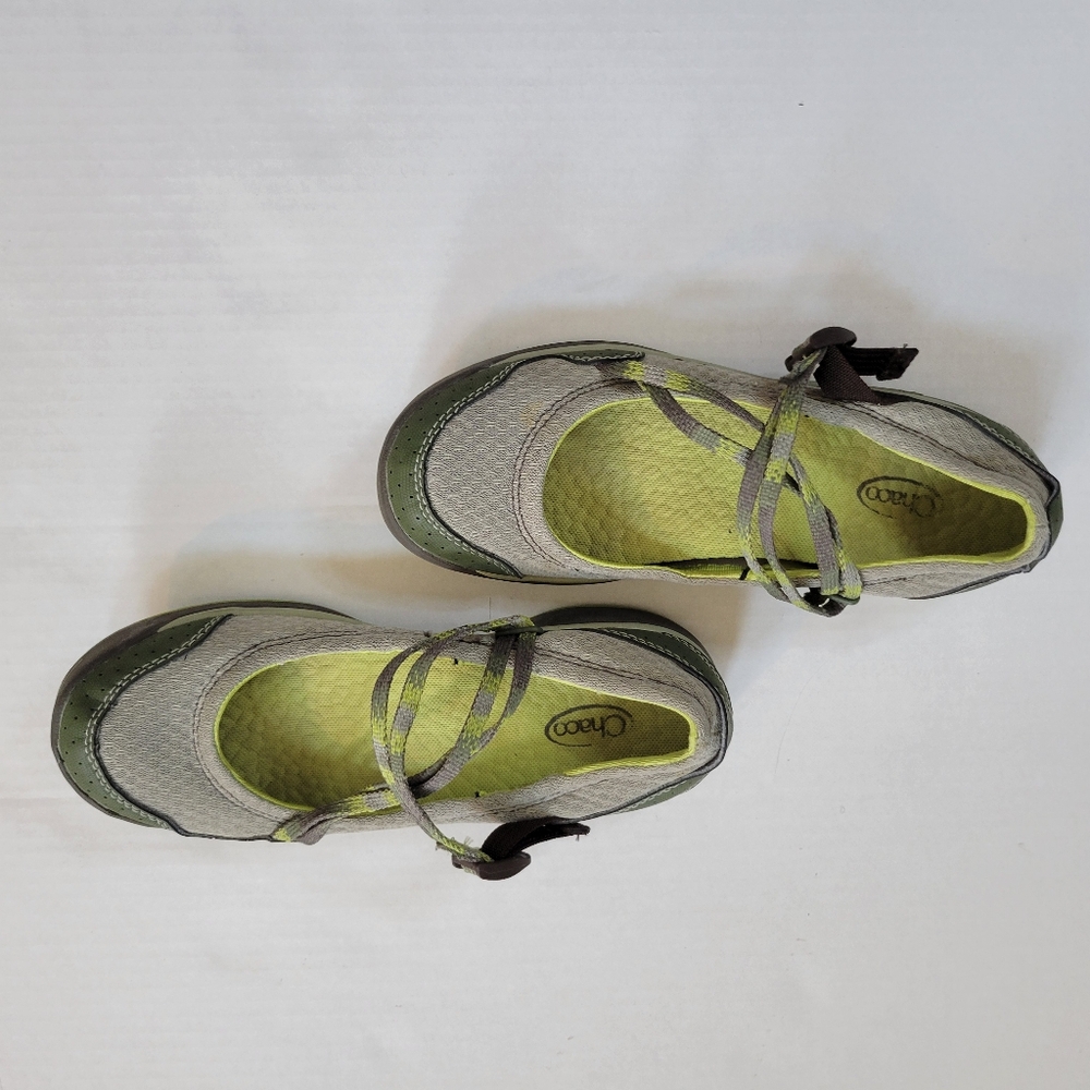 Chaco Strap Mary Jane Flats Hiking Shoes Loden/Green Women's Size 7 - Picture 5 of 7